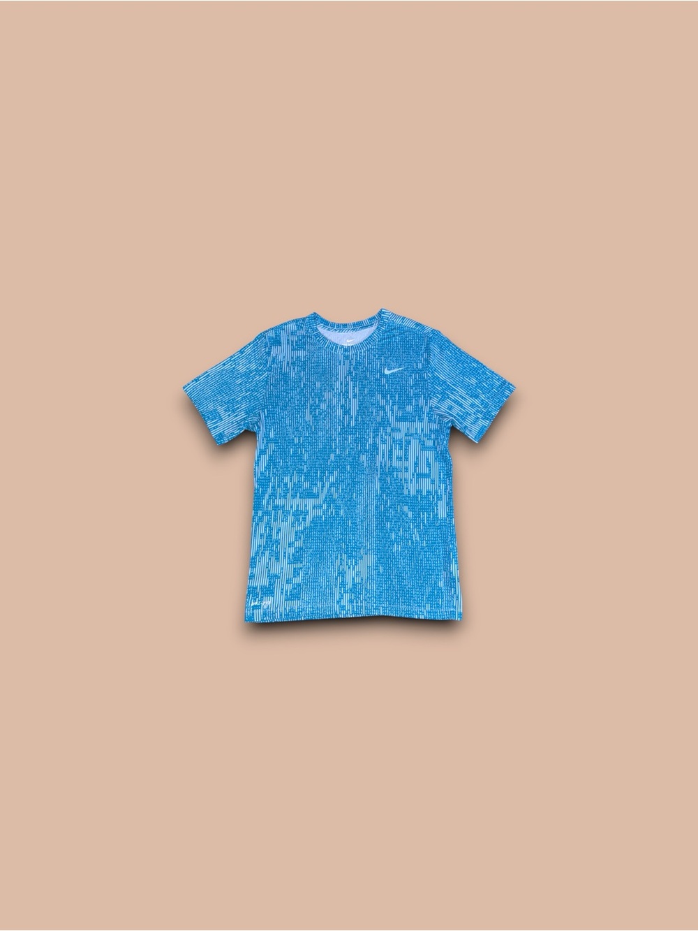 Nike Dri-FIT Nike Tee Cotton Crew Neck Shirt Small Blue Standard Fit CT6462-446